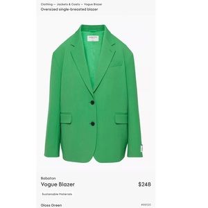 Babaton Vogue Blazer - Gloss Green